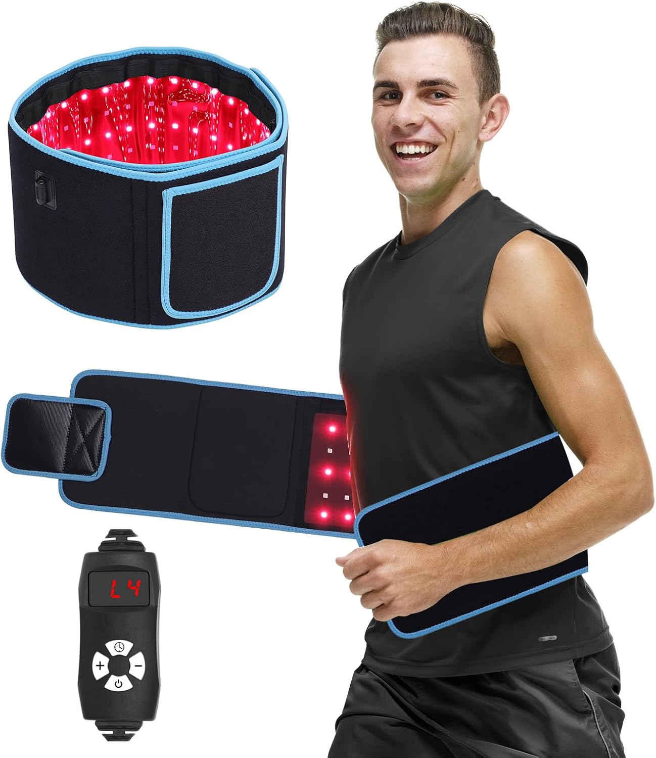 Weight Lifting Belt - LED Fototherapie Massagegordel Rood Licht Heet