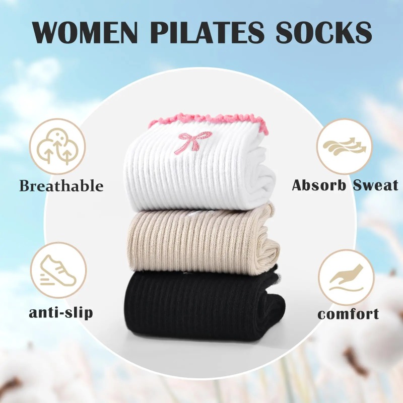 Yoga & Fitness Classes By Niharika Zirakpur Reviews - Professionele yogasokken, katoenen band met siliconen