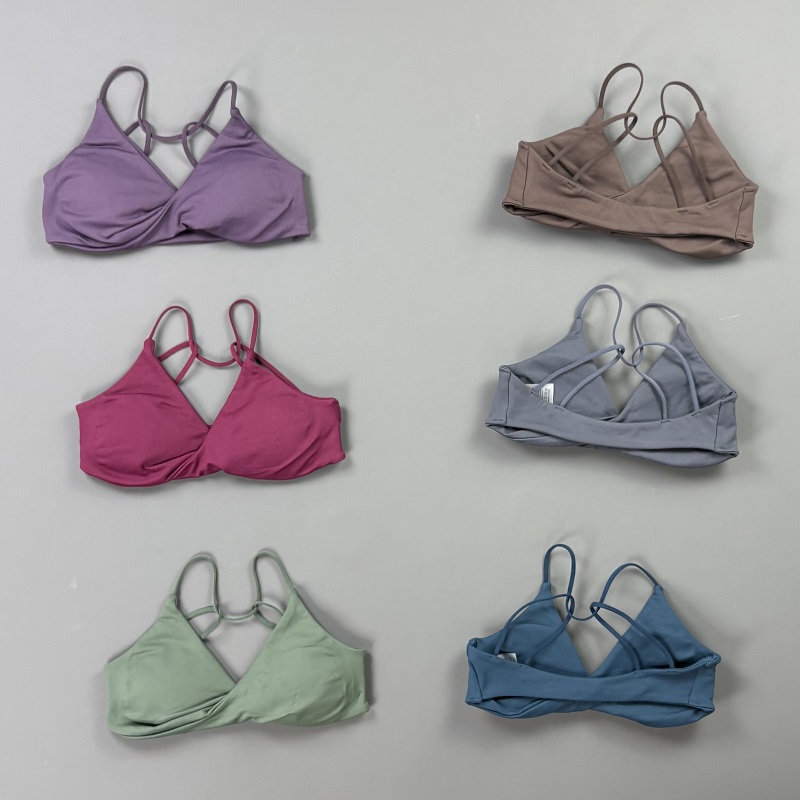 Yoga Fitness Tapis - Sportbeha voor dames, V-hals, gedraaide voorkant,
