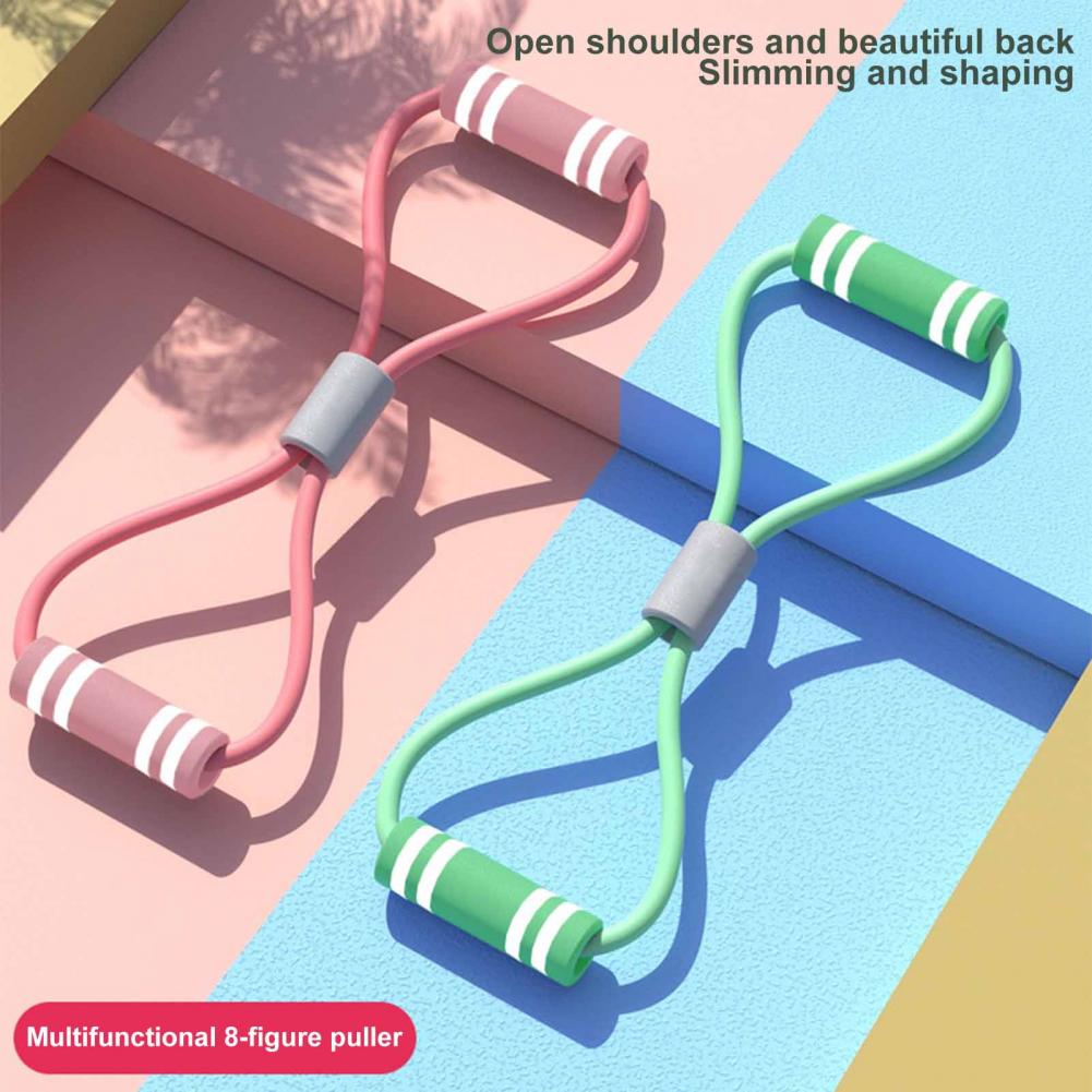 Figure 8 Resistance Band - Figuur 8 Fitness Weerstandsband met handvat