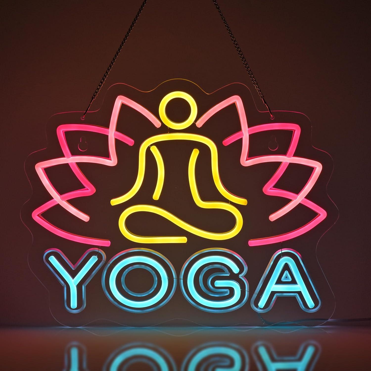 Yoga Fitness Rooms - Yoga Neonbord Dimbaar LED Neonlicht Voor