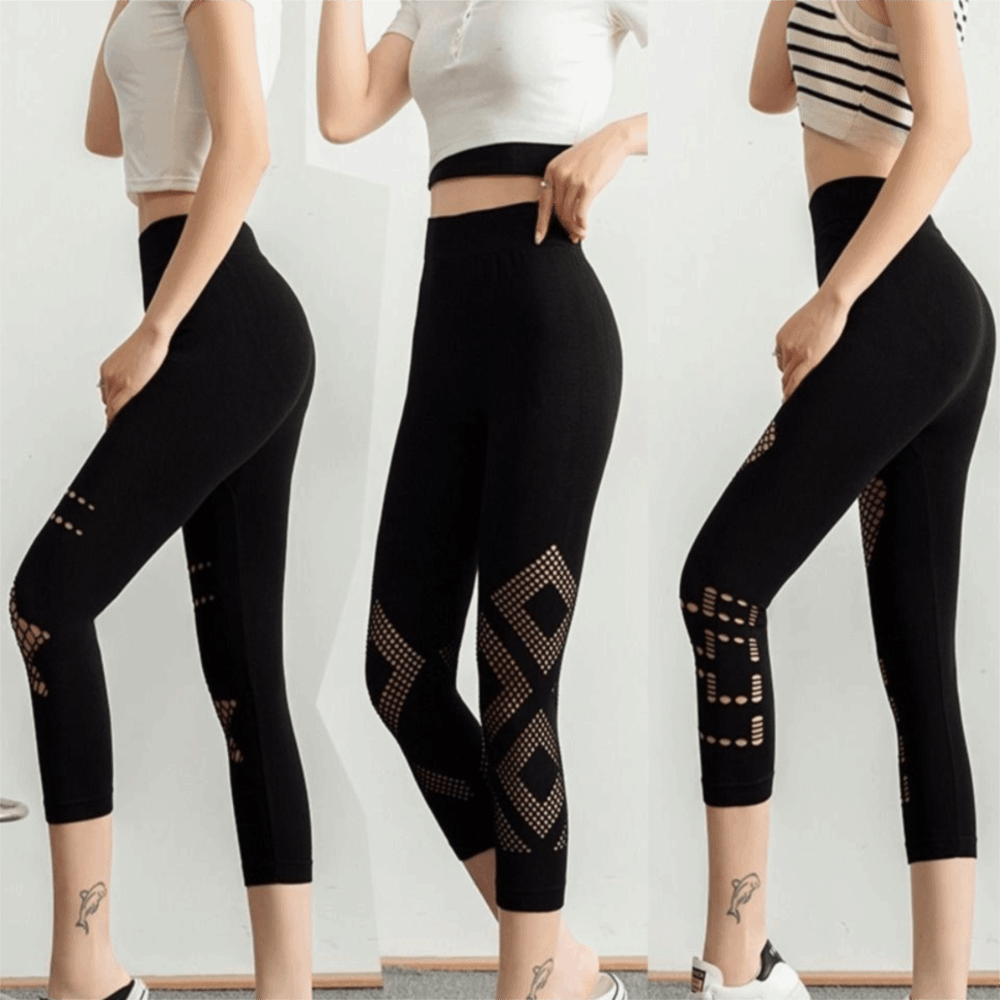 Nieuwe uitgeholde mesh legging - Yoga & Fitness Classes By Niharika Zirakpur Reviews recensie en prijs