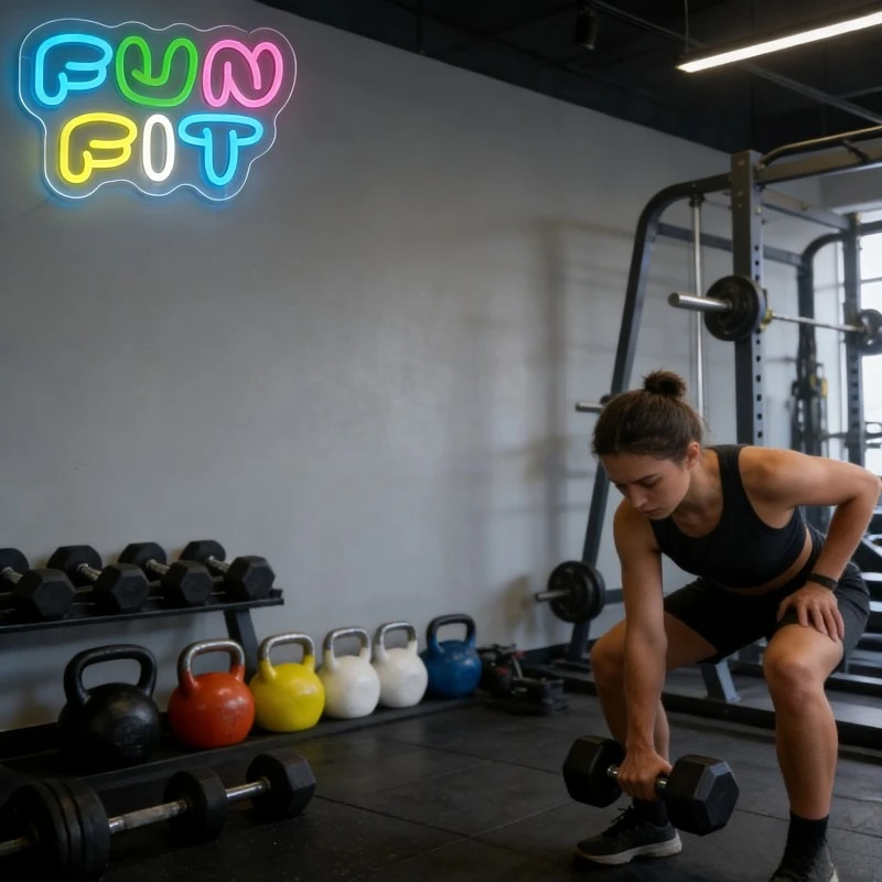 Leuke Neon LED-bord met cartoo - Yoga Fitness Rooms recensie en prijs