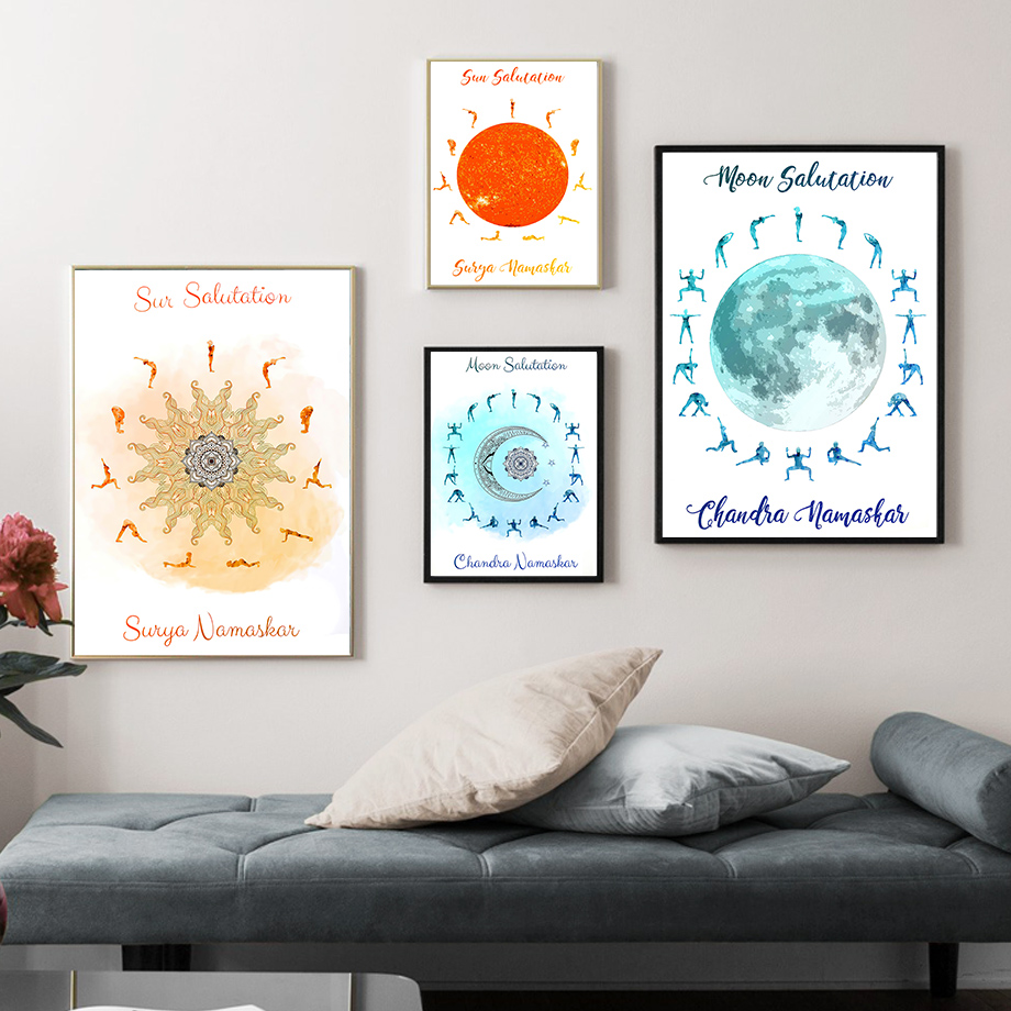 Yoga Pose Zon Maan Salutation  - Yoga Fitness Rooms recensie en prijs