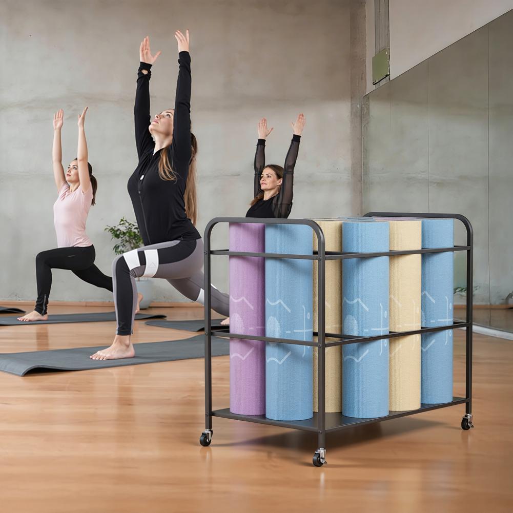 Yogamat opbergrek met wielen,  - Yoga Fitness Rooms recensie en prijs